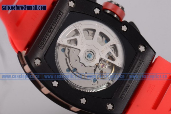 Richard Mille RM011-FM Watch PVD Red Markers Replica Red Rubber